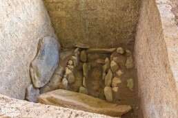 An excavated grave in San Agustin Archeological Park, Colombia.