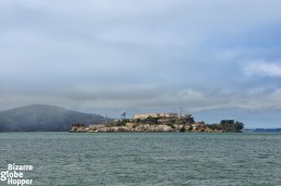 View to Alcatraz from the Golden Gate bike trip