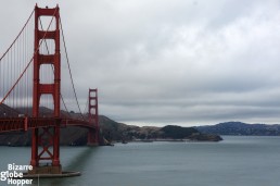 View towards Sausalito from the Golden Gate Bridge