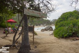 Beach restaurant inside Tayrona National Park