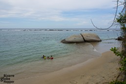 The calm beach called La Piscina inside Tayrona National Park