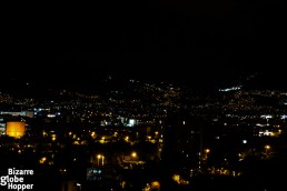 Night view from the roof terrace of Sites 45, Medellín