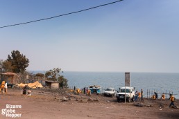 At the small harbor area of Goma, Democratic Republic of the Congo.