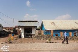 In Goma, many fences are built out of the volcanic rock, too.