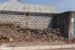 Everywhere around Goma there are still piles of the volcanic rock, left from the last eruption of Nyiragongo in 2002.