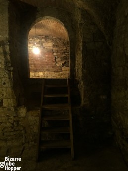 UNESCO protected Romanesque palace at the cellar of U Kunstatu, Prague