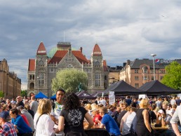 Helsinki Railway Square filled with craft beer thirsty crowd