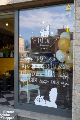 Riga's Fat Cat Café,is famous for its eclairs and cupcakes