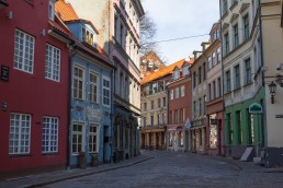 Jauniela is one of the prettiest cobblestone streets in the Riga Old Town