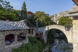 Crooked Bridge in Mostar, Bosnia and Hertzegovina