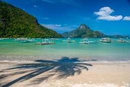 White sand beaches greet honeymooners in Palawan's El Nido, Philippines