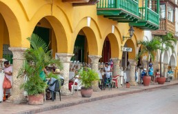 Taste traditional Colombian sweets in Portal de Los Dulces, right beside Plaza de Los Coches