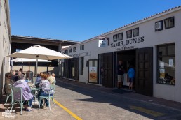 Terrace of Namib Dunes Craft Brewery Pub in Swakopmund, Namibia