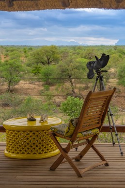 Wildlife viewing deck in Sausage Tree Safari Camp, Greater Kruger National Park